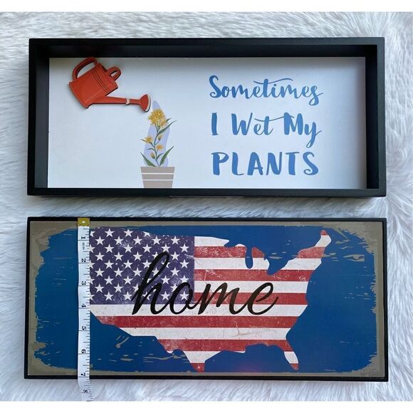 NWT Huntington Home 1 Reversible Design Horizontal Box Sign Plaque - Picture 4 of 12